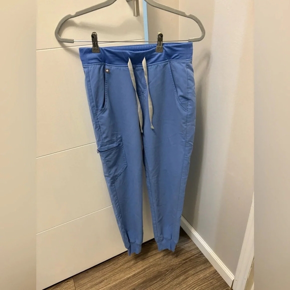 Figs Technical Collection Hospital Scrubs Pants (Women's X-Small) Blue - Picture 1 of 5